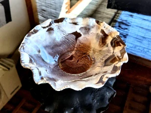Exkluzívna autorská porcelánovo-kameninová misa – svetový unikát v organickej forme - Priemer 27 cm | Výška 9 cm
