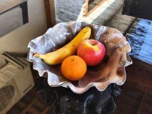 Exkluzívna autorská porcelánovo-kameninová misa – svetový unikát v organickej forme - Priemer 27 cm | Výška 9 cm