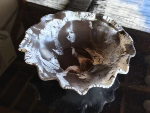 Exkluzívna autorská porcelánovo-kameninová misa – svetový unikát v organickej forme - Priemer 27 cm | Výška 9 cm