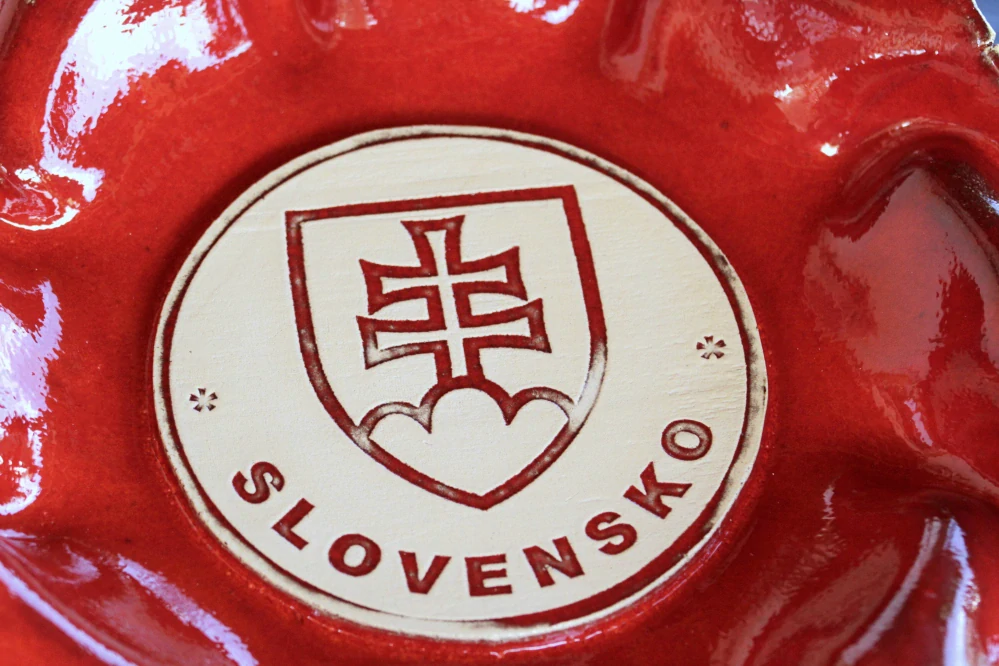 Keramická misa s erbom Slovensko - veľká vlnková