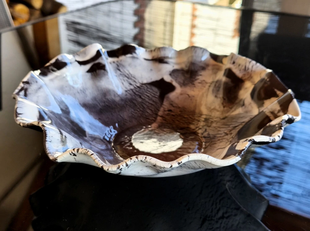 Exkluzívna autorská porcelánovo-kameninová misa – svetový unikát v organickej forme - Priemer 27 cm | Výška 9 cm