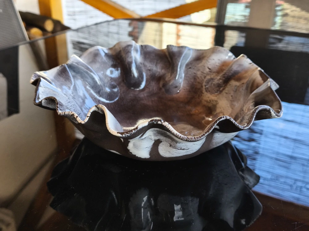 Exkluzívna autorská porcelánovo-kameninová misa – svetový unikát v organickej forme - Priemer 27 cm | Výška 9 cm