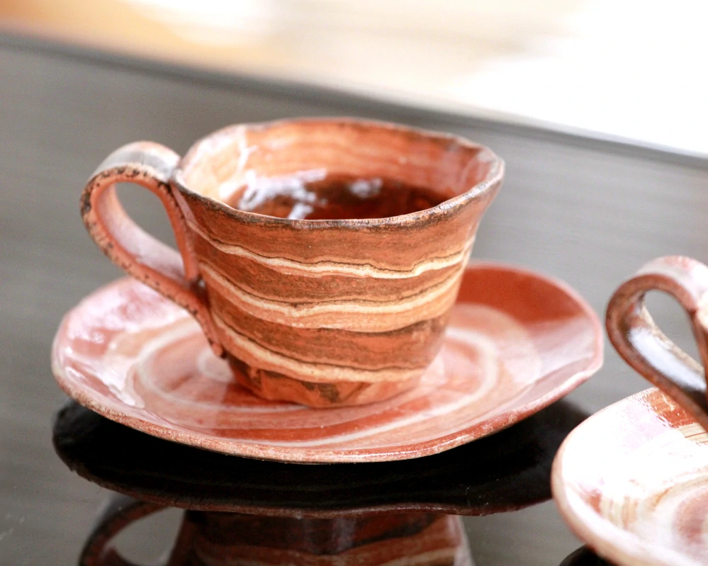 Keramická šálka na espresso/ristretto 70ml Hnedá Unikát !!! Ručne Modelované