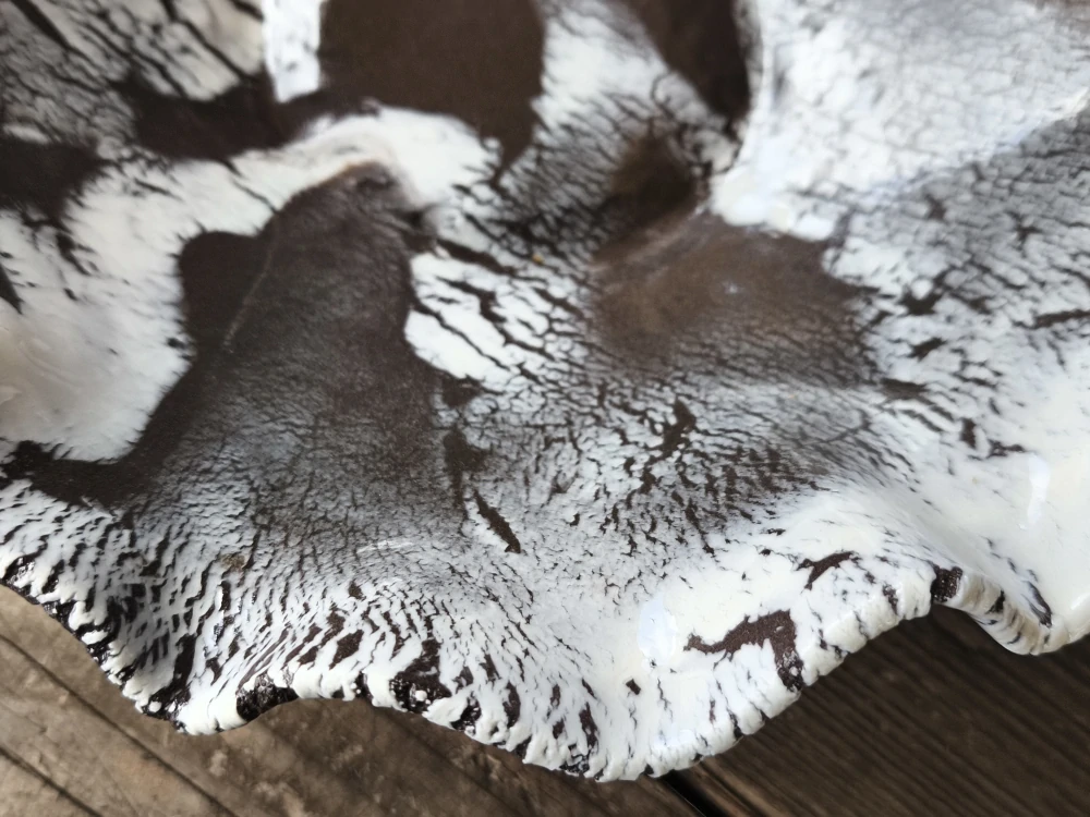 Exkluzívna autorská porcelánovo-kameninová misa – svetový unikát v organickej forme - Priemer 27 cm | Výška 9 cm