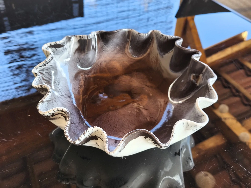 Exkluzívna autorská porcelánovo-kameninová misa – svetový unikát v organickej forme - Priemer 27 cm | Výška 9 cm