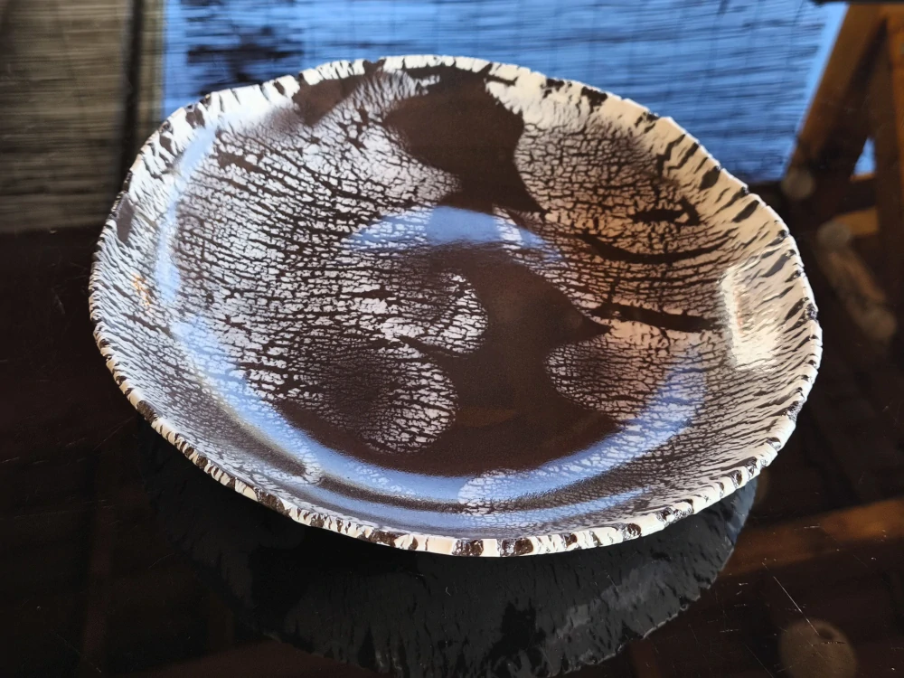 Exkluzívna autorská porcelánovo-kameninová misa – svetový unikát v organickej forme - Priemer 26 cm | Výška 5 cm